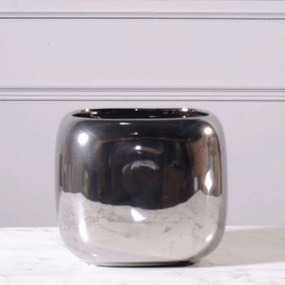 Κασπώ Κεραμικό 2940-8 21x21x17cm Silver Supergreens Κεραμικό