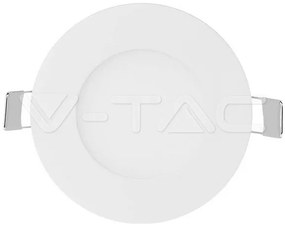 V-TAC 3W Πάνελ LED Premium Downlight Στρογγυλό Θερμό λευκό 3000K