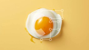 Σετ των 2 Intra Συλλεκτικό Ξύλινο Παζλ Plywood 4mm - Τηγανητό αυγό σε κίτρινο φόντο Σε Ξύλινο Κουτί - Διαστάσεις: 10x10 cm – 25 κομμάτια