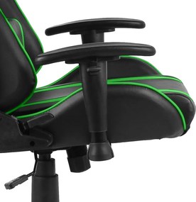 vidaXL Καρέκλα Gaming Περιστρεφόμενη Πράσινη από PVC