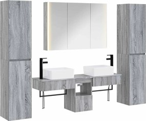 vidaXL Σετ Επίπλων Μπάνιου 6 pcs Γκρι Sonoma