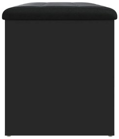 vidaXL Παγκάκι Αποθήκευσης Μαύρο 82x42x45 εκ. από Επεξεργασμένο Ξύλο