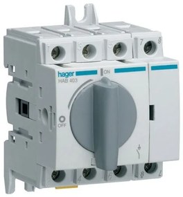 Διακόπτης φορτίου ράγας 20-160A τετραπολικός Hager-HAC410-nan HAC410