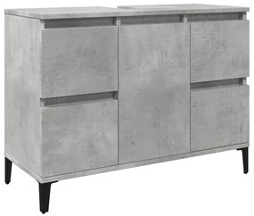 vidaXL Ντουλάπι Νιπτήρα Γκρι Σκυρ. 80 x 33 x 60 εκ. Επεξεργασμένο Ξύλο