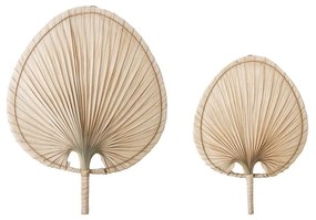 Διακοσμητικό Επιτοίχιο 82047198 Palm Leaf Σετ 2τμχ Nature Bloomingville Ξυλο