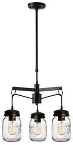 Φωτιστικό Οροφής Τρίφωτο Aca Bery EG166603P Black Matt