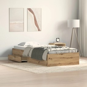 Κρεβάτι Artisan Oak 90x190 εκ. Επεξεργασμένο Ξύλο