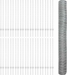 vidaXL Τεντώτο με στήριγμα Ασημί 1,2 x 100 m Ατσάλι