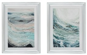 Artekko Glitter Πίνακας με Κορνίζα Καθρέπτη Πλαστικό Γυαλί Πολύχρωμο (60x2.5x80)cm Σετ/2 Artekko 83020