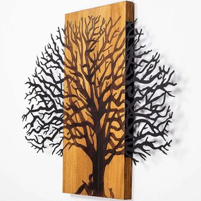 Διακοσμητικό Τοίχου 899SKL2289 58x75cm Walnut-Black Wallity Μέταλλο,Ξύλο