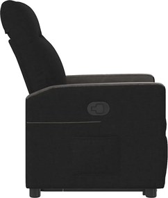 vidaXL Πολυθρόνα Ανακλινόμενη με Ανύψωση Μαύρη Υφασμάτινη