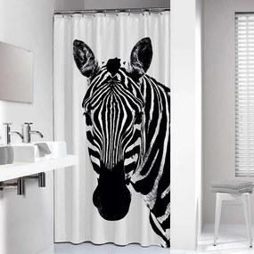 Κουρτίνα Μπάνιου Zebra White-Black Sealskin 180Πx200Υ PEVA