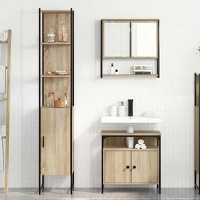 vidaXL Σετ Επίπλων Μπάνιου 3 pcs Sonoma Δρυς 33 x 33 x 185.5 εκ