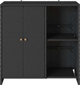 vidaXL Ντουλάπι αποθήκευσης με ράφι Μαύρο 100 x 36 x 102 εκ Ρατάν