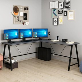 Stewehome Γραφείο Εργασίας σε Σχήμα L Ανθρακί 180x180 cm