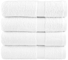vidaXL Πετσέτες Μπάνιου Premium SOLUND 4 Τεμ Λευκές 70x140εκ 600γρ/μ²