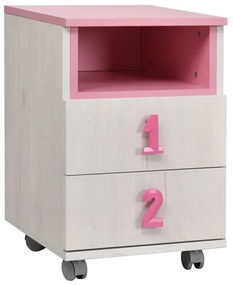MATIS Κομοδίνο παιδικό Numero 2f Ροζ Matis585417