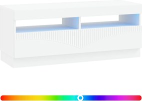vidaXL Ντουλάπα LED Τηλεόρασης Λευκό Επεξεργασμένο Ξύλο
