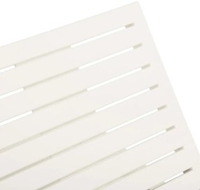 vidaXL Ξαπλώστρα Λευκή Πλαστική