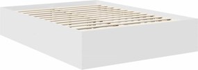 vidaXL Σκελετός Κρεβατιού Λευκό 150 x 200 cm Επεξεργασμένο ξύλο