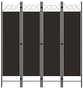 vidaXL Διαχωριστικό Δωματίου με 4 Πάνελ Καφέ 160 x 180 εκ.