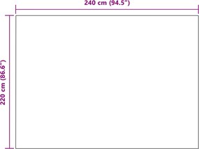 vidaXL Ριχτάρια 6 pcs Μαύρο 240 x 220 cm Μαλλί