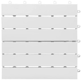 Πλακάκια Deck 20 τεμ. Λευκά 30 x 30 εκ. από Μασίφ Ξύλο Ακακίας - Λευκό