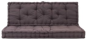 vidaXL Μαξιλάρες Δαπέδου / Παλέτας 2 τεμ. Ανθρακί Βαμβακερές