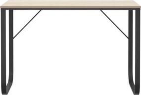vidaXL Γραφείο Υπολογιστή Μαύρο/Δρυς 110 x 60 x 73 εκ. από Μοριοσανίδα