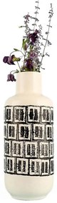 Βάζο 697ELD1207 Φ13x33cm Black-White Aberto Design Ceramic