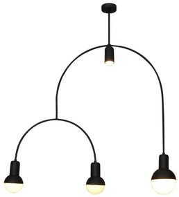 Κρεμαστό Φωτιστικό Οροφής 4xE27 G95 G45 LED Περιστρεφόμενοι Βραχίονες Christopher Homelighting-77-3785-Μαύρο 77-3785