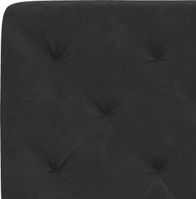 vidaXL Κρεβάτι με Στρώμα Μαύρο 180x200 εκ. Βελούδινο