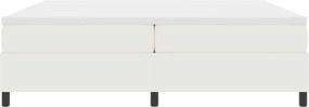vidaXL Κρεβάτι με ελατήρια Κρέμα και Λευκό 200 x 200 cm