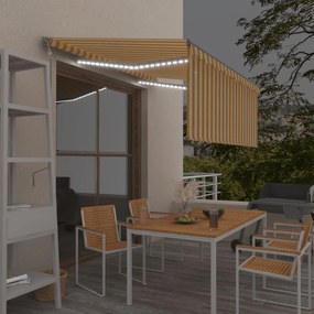 vidaXL Ηλεκτρική τέντα με LED και αισθητήρα 3 x 2,5 m