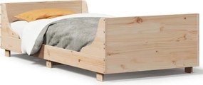 vidaXL Σκελετός Κρεβατιού Χωρίς Στρώμα 100x200 εκ. Μασίφ Πεύκο