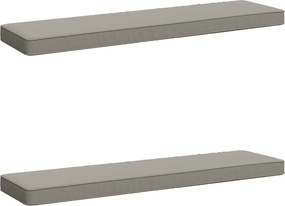 vidaXL Μαξιλάρια Πάγκου 2 Τεμαχίων VUGHT 2 pcs 100% Πολυεστέρας Γκρι