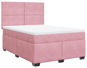 ΚΡΕΒΑΤΙ BOXSPRING ΜΕ ΣΤΡΩΜΑ ΡΟΖ 140X200 ΕΚ. ΒΕΛΟΥΔΙΝΟ 3290929