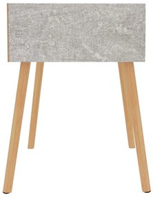 Κομοδίνο Γκρι Σκυροδέματος 40 x 40 x 56 εκ. από Μοριοσανίδα - Γκρι