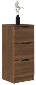 vidaXL Συρταριέρες 2 τεμ. Καφέ Δρυς 30x30x70 εκ. Επεξεργασμένο Ξύλο