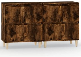 vidaXL Ντουλάπια 2 τεμ. Καπνιστή Δρυς 60x35x70 εκ. Επεξεργασμένο Ξύλο