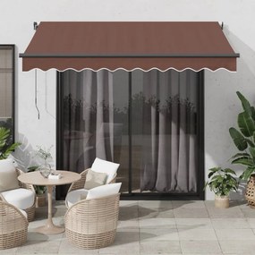 vidaXL Αναδιπλούμενη τέντα Καφέ 350 x 250 εκ Πολυεστέρας