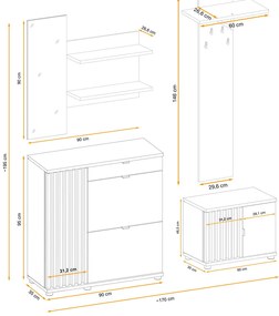 Swap XIX Σύνθεση Καφέ δρυς 280x180x40