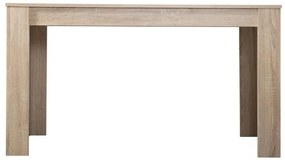 Τραπέζι Τραπεζαρίας DOMUS 135 Sonoma Oak - Λευκό 135x81x75εκ. 135x81x75 εκ.