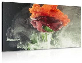 Εικόνα τριαντάφυλλο με αφηρημένα στοιχεία - 120x80