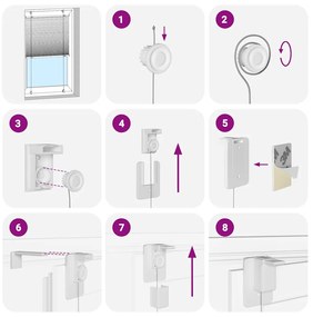 vidaXL Πλισέ περσίδα ανοιχτό γκρι 95x150 cm Πλάτος υφάσματος 94,4 cm