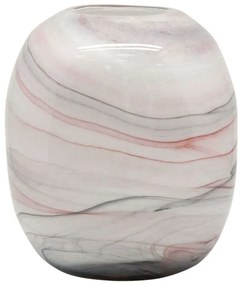 Βάζο Φυσητό Marble Effect 15-00-23927 20x13,5x21cm Multi Marhome Glass