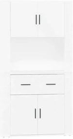 vidaXL Ντουλάπι Λευκό από Επεξεργασμένο Ξύλο