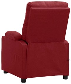 vidaXL Πολυθρόνα Μασάζ Ηλεκτρική Μπορντό Υφασμάτινη