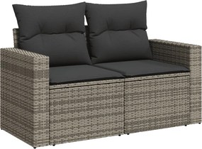 vidaXL Patio Sofa Set 8-θέσια Grey and Dark Grey