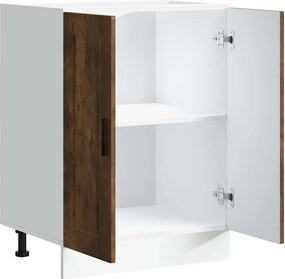 vidaXL ντουλάπι βάσης κουζίνας Porto Καπνιστή βελανιδιά